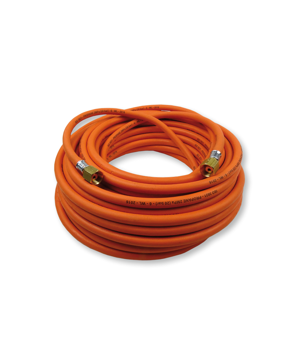 Couronne de tuyau Propane avec raccords sertis 3/8 Gauche