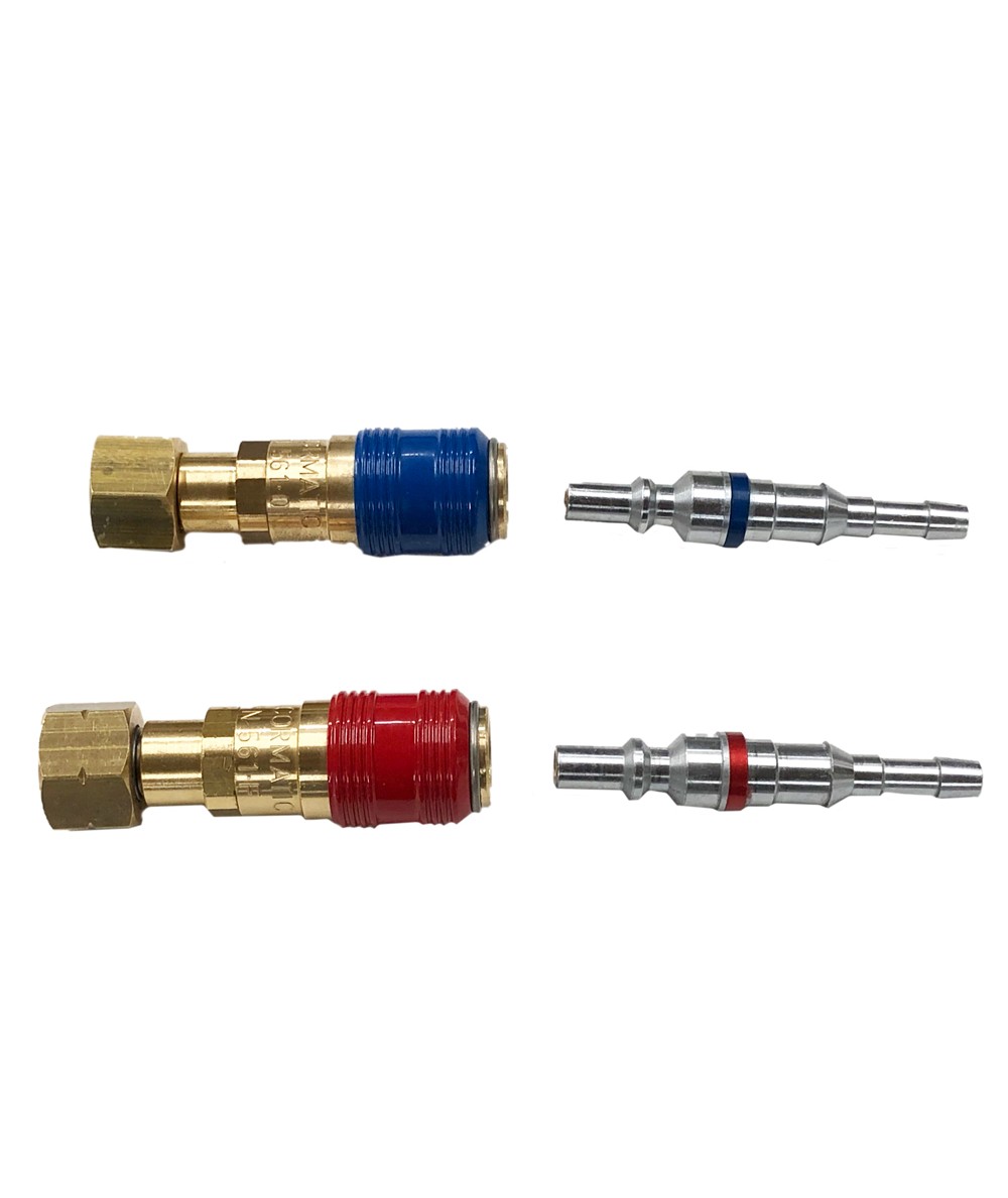 Paire Raccords Rapides Climatisation Voiture R134a - Connecteurs Fluorure Recharge Qiilu