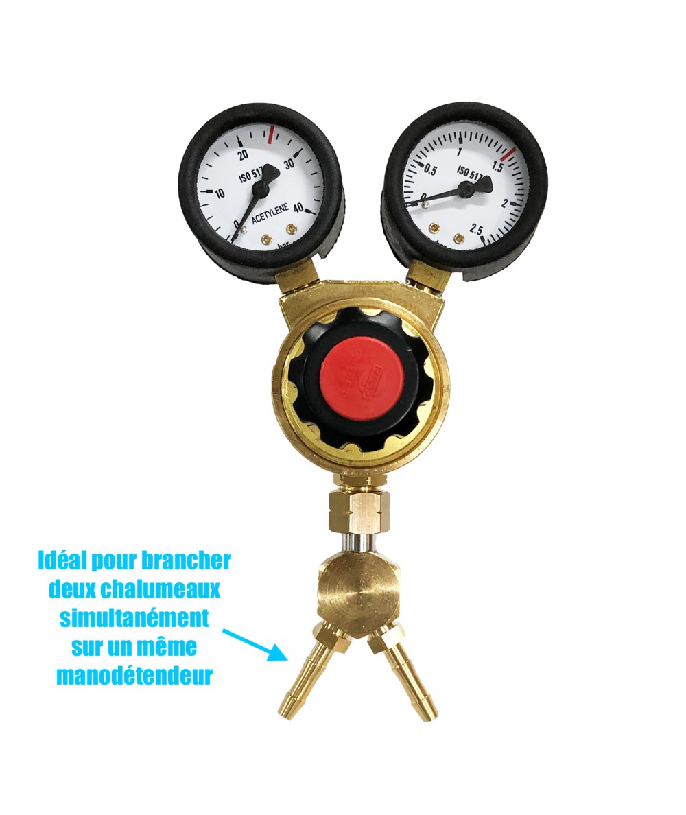 Raccord Y double liaison répartiteur de gaz pour manodétendeur