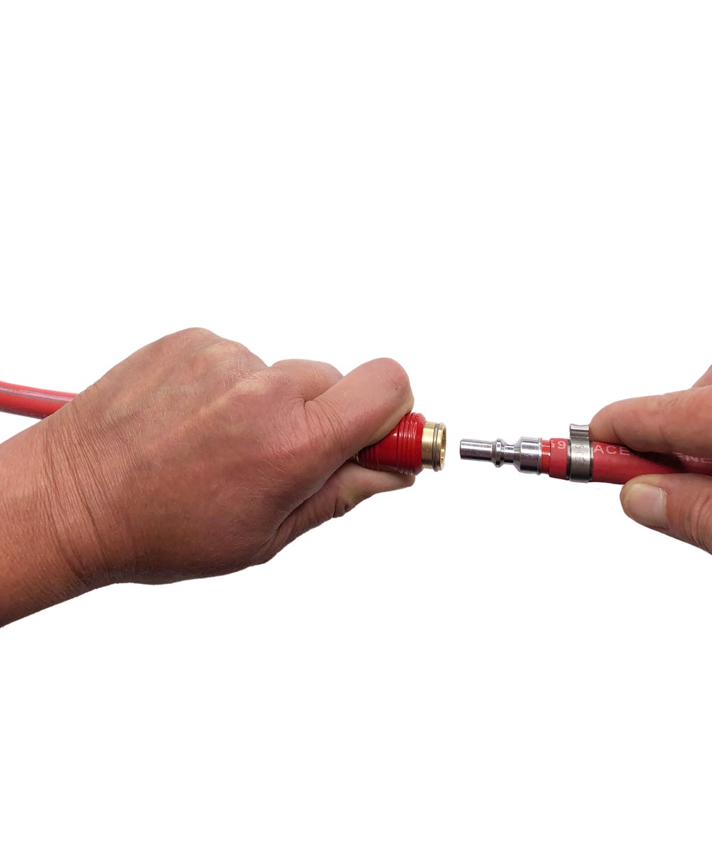 Paire de 1/2 raccord rapide femelle Oxygène et Gaz (acétylène, propane…)  pour tuyaux Ø6.3x12 et 10x17